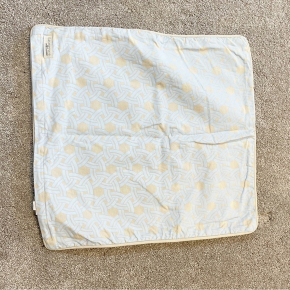 SUBURBAN HOME BY DURALEE Embroidered Blue Trellis Pattern Throw Pillow Cover - Picture 4 of 8